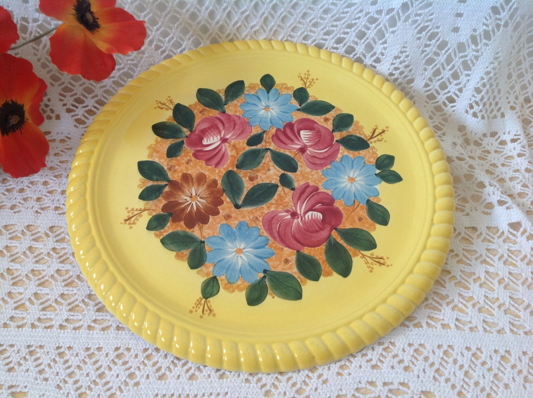 Large Decorative Plate in Longwy Toledo Earthenware Vintage Etsy
