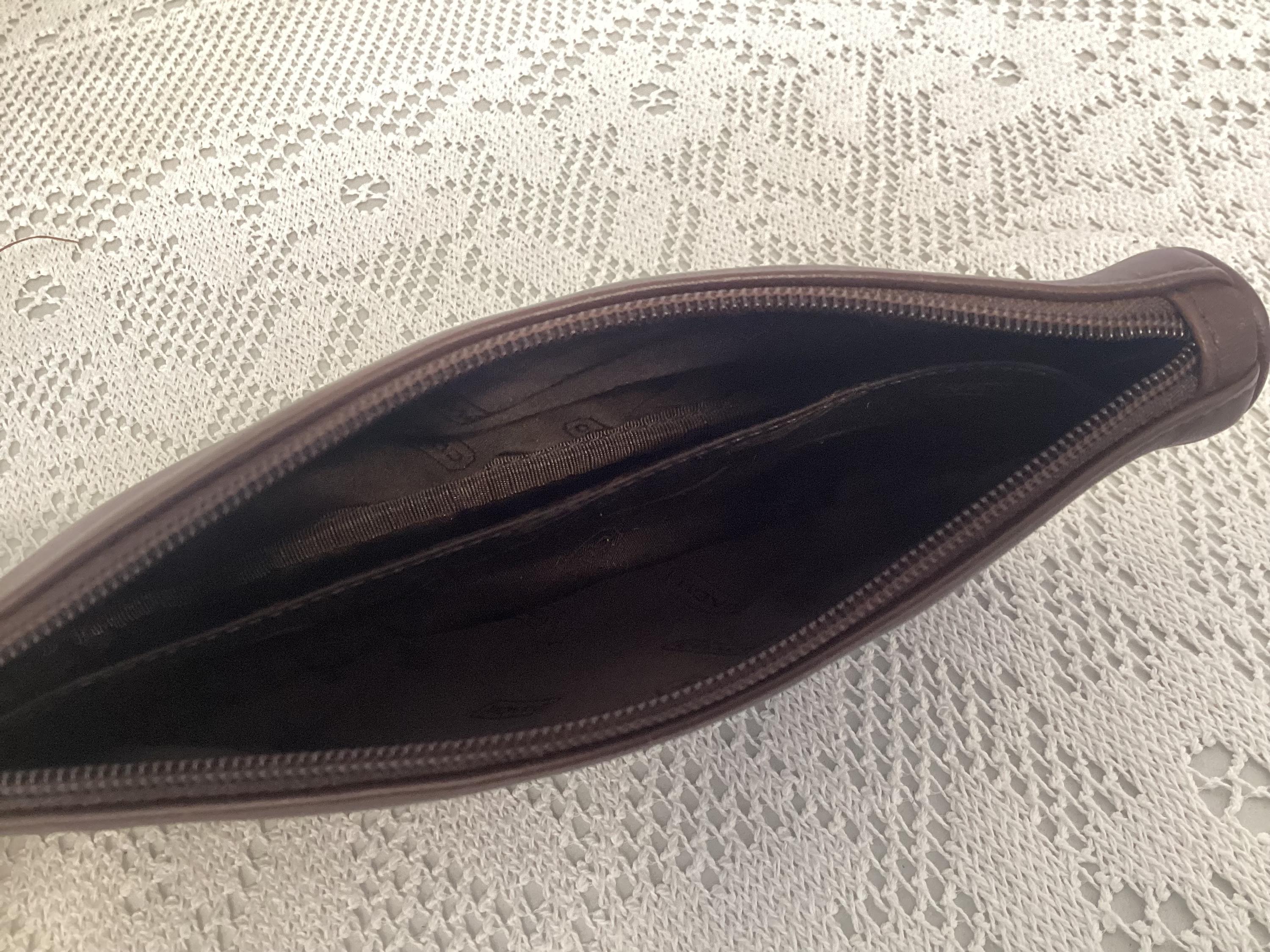 Coach Brown Leather Zipper Pouch Coach Vintage Leather Satchel Bag