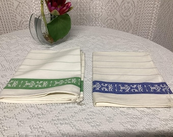2 Torchons de Cuisine Vintage Maison de Campagne Ancienne Linge de Maison  Antique Français
