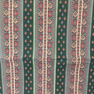 Rechteckige Tischdecke aus Baumwolle, Vintage-provenzalischer Stil, florales Chevron-Muster