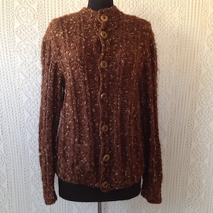Wool cardigan APC Brown size S International in Wool - 51871483