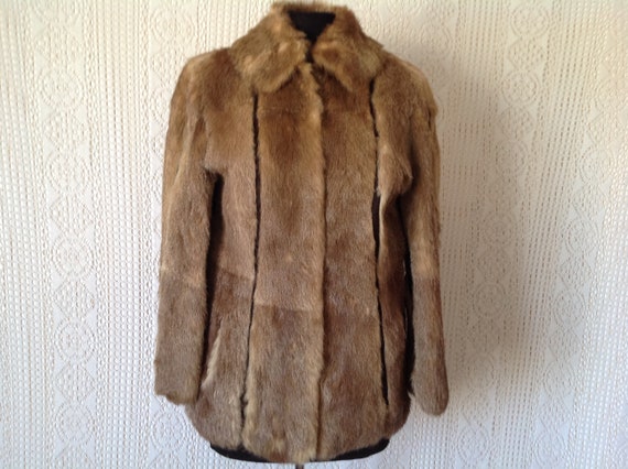 Veste En Fourrure & Cuir Véritable – Taille 38 – Marque Talbot Fourreur – Occasion Très Bon État
