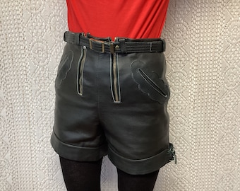 Short Lederhosen Vintage Guilde Zippe Double Vêtement de Cérémonie  Short en Cuir Taille 36 Vêtement Traditionnel