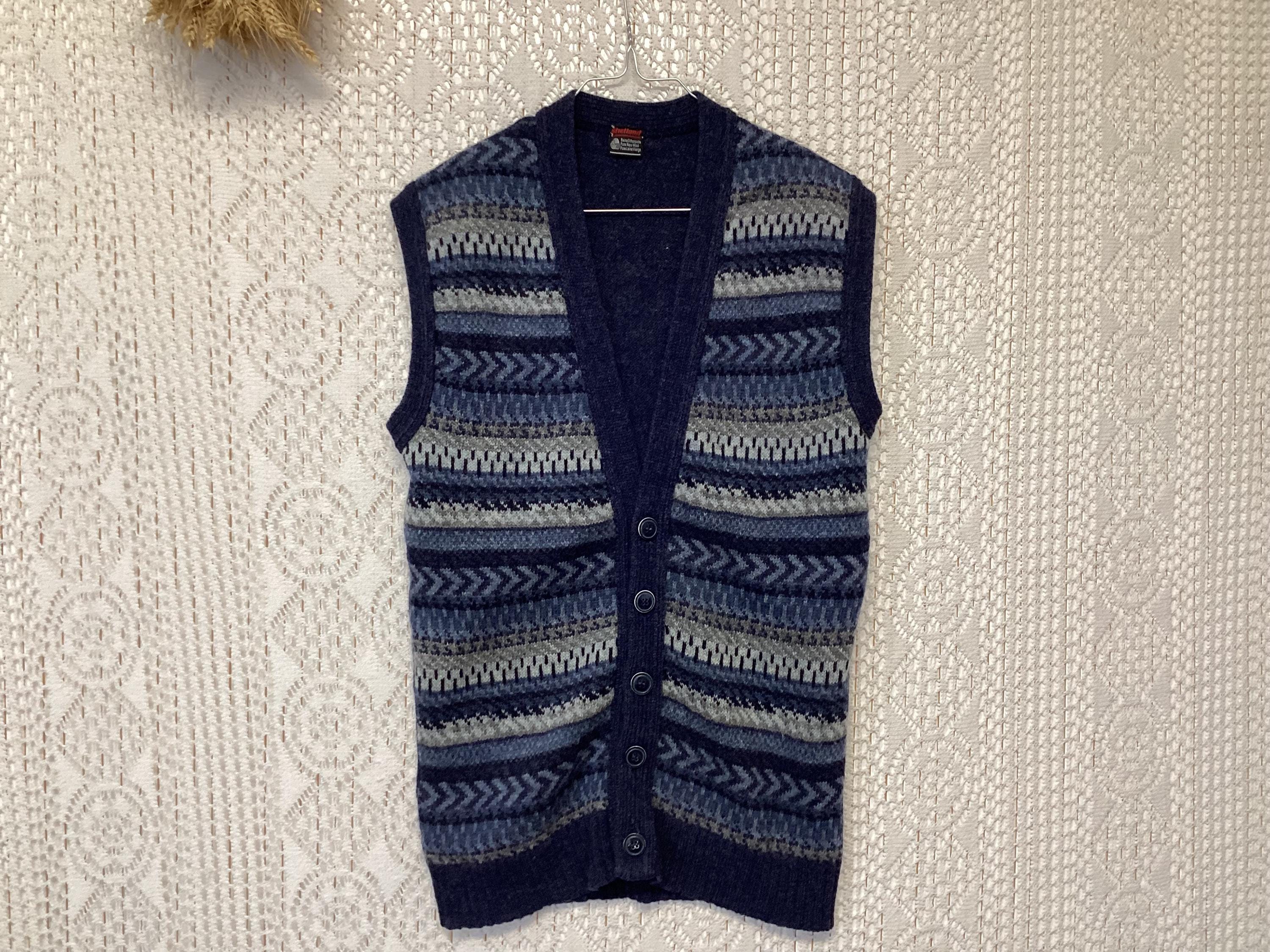 Wool Jacquard Vest - Etsy