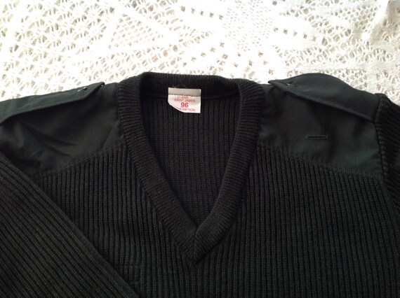 Pull Militaire Kaki Col V T.96 Demi Patron Saint James Ancien Pull
