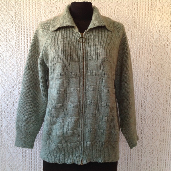 Gilet Pull Cardigan Vintage Taille 38/40 Gilet Pull Vert