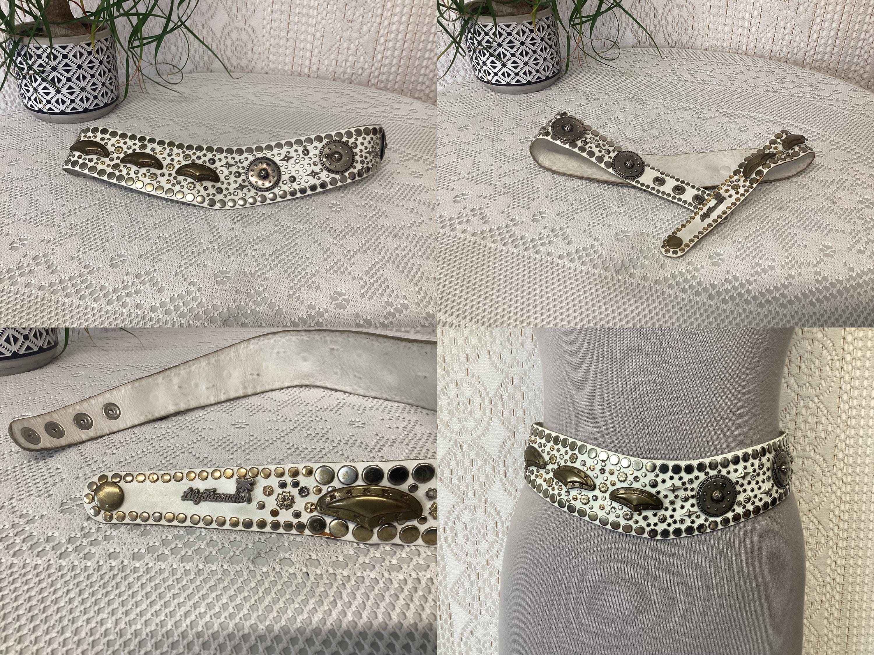 Lily Farouche Vintage Leather Belt Studded Belt Country Belt 