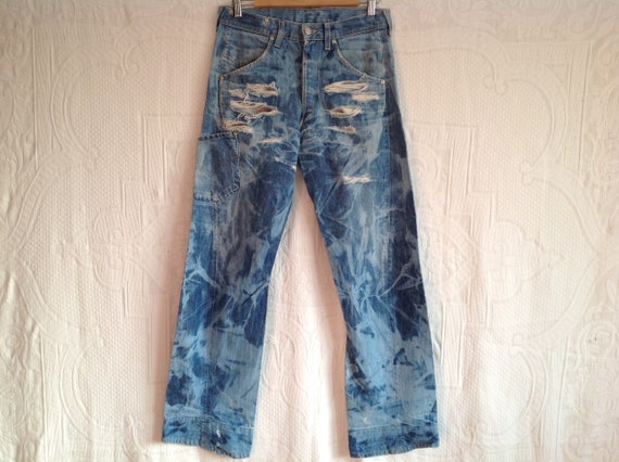 Levi s Jeans Pantalones Usados Vintage 30 X 32 Jeans Azul Desvanecido Etsy Mexico