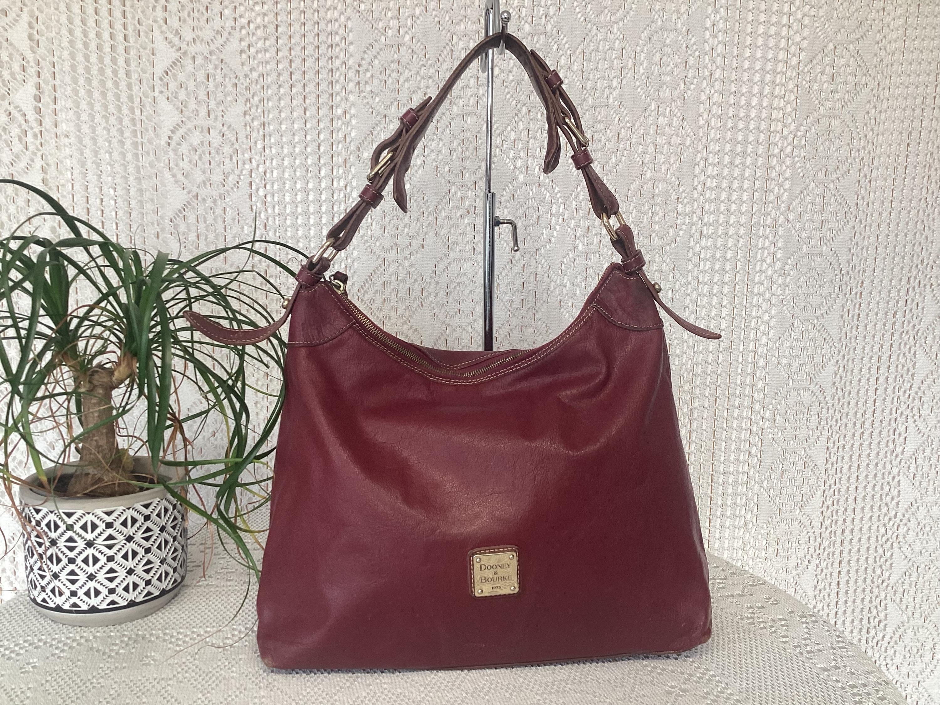 Dooney & Bourke レディース バーガンディ レザー ハンドバッグ 