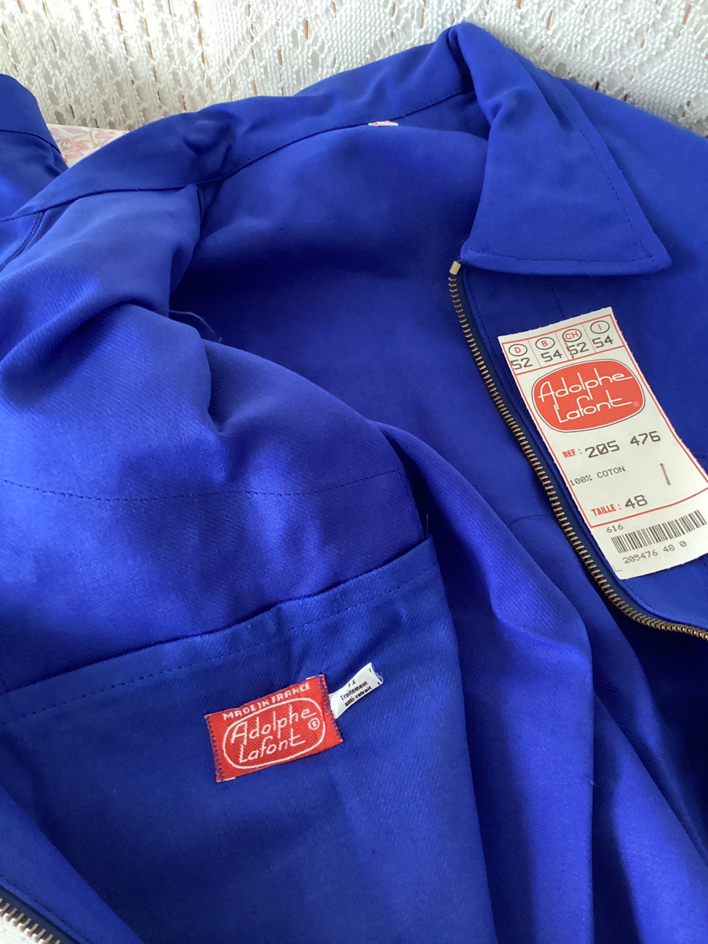 Vintage Adolphe Lafont Blue Workwear Jacket Size 48 Antique French Etsy Sweden