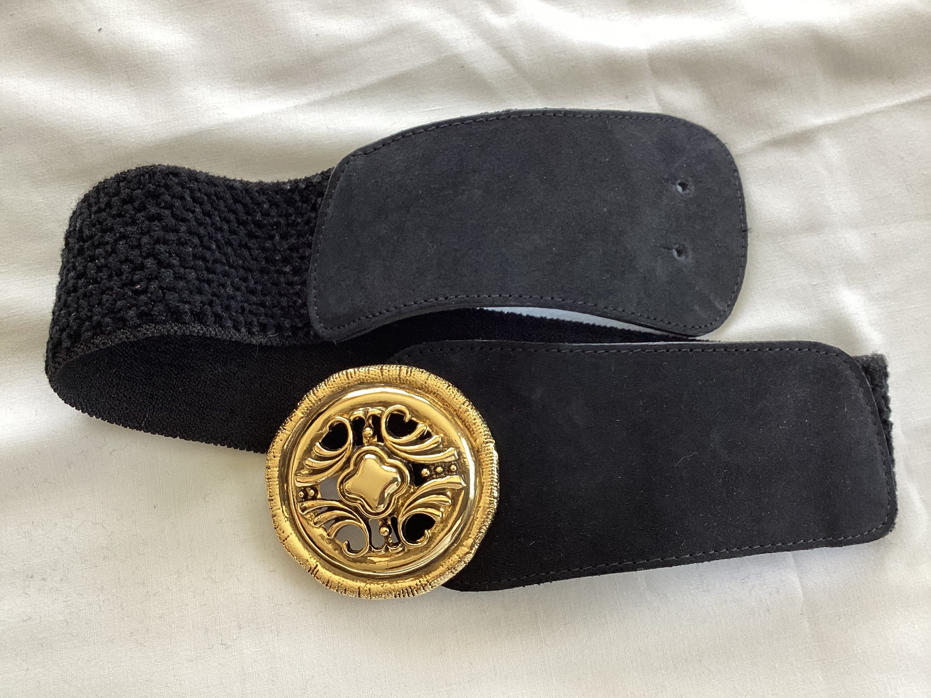 Vintage Cowhide Split Belt and Elastic Leather Belt for  display picture 1