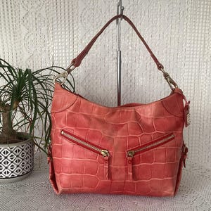 Bolso de mano vintage rojo de piel estampada para mujer de Dooney & Bourke