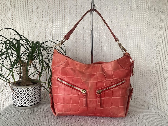 Dooney & Bourke Sac à Main Femme en Cuir Imprimé Sac Vintage Rouge