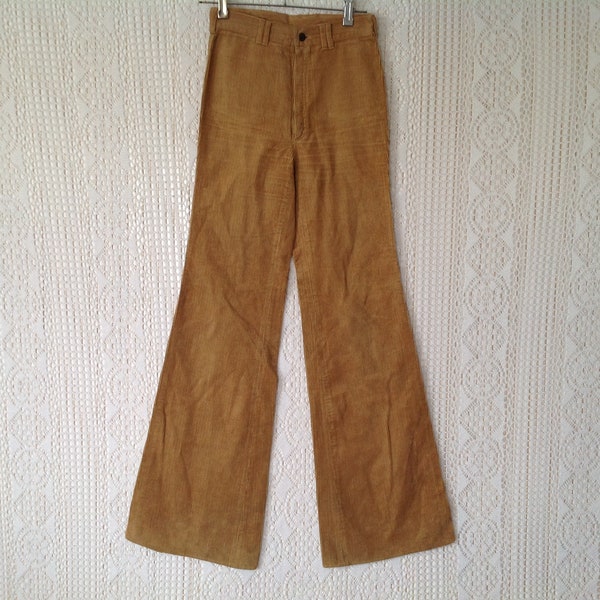 Pantalon Pattes d'Eléphant Velours Côtelé Taille 40 Pantalon Bakamak Vintage Pantalon Taille Haute