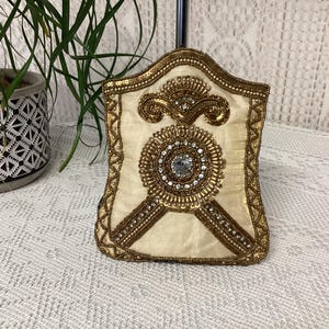 Vintage Cocktailtasche Clutch Bag Antik Handtasche Pailletten