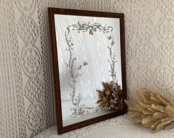 Lily of the Valley Antique Mirror Floral Painting