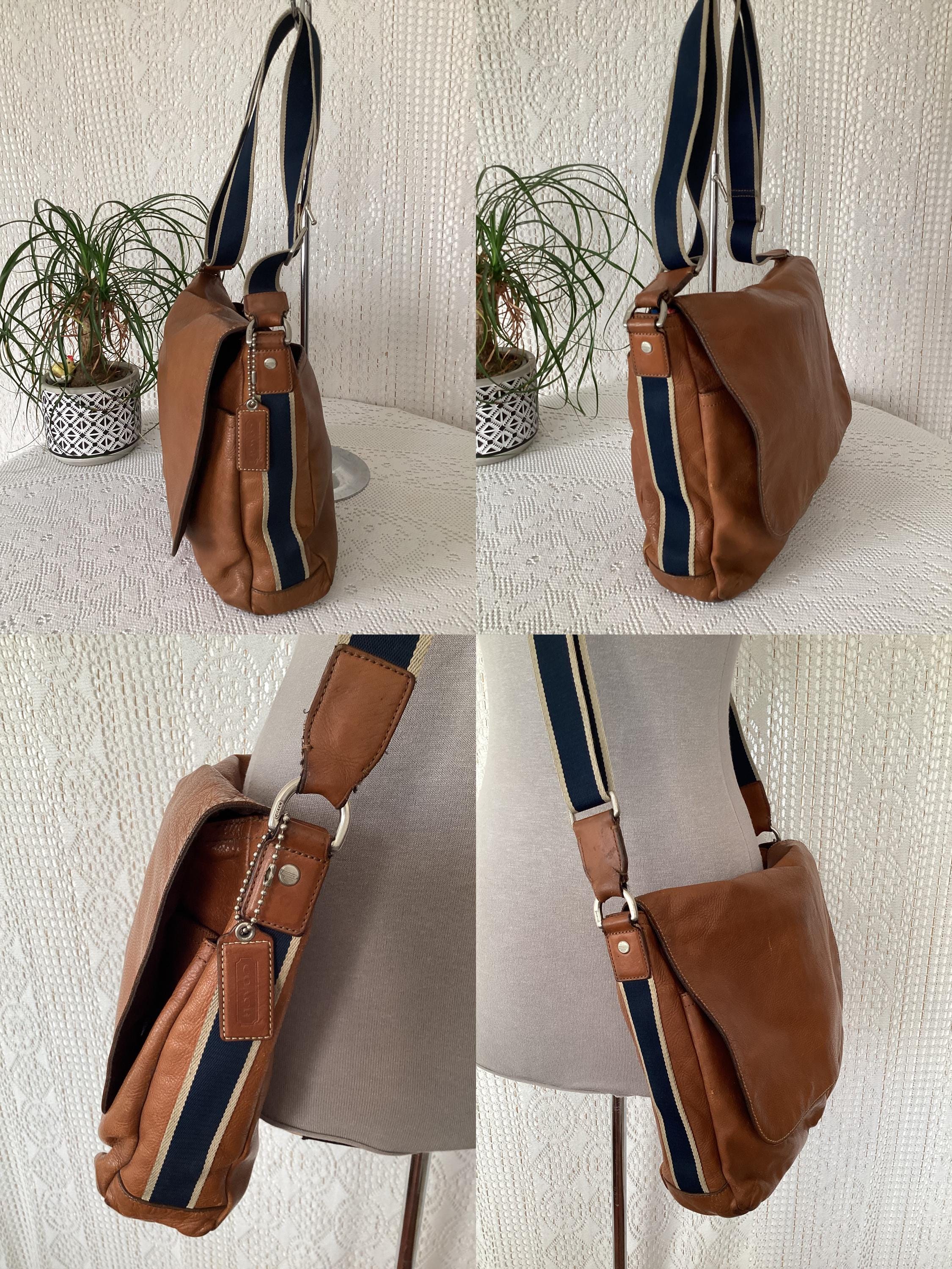 Coach Vintage Brown Leather Crossbody Bag Coach Flap Satchel
