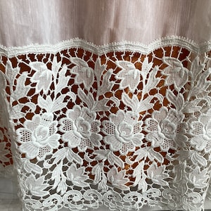 Vintage Breeze Curtain Panel Door Voile Curtain with Ruffles