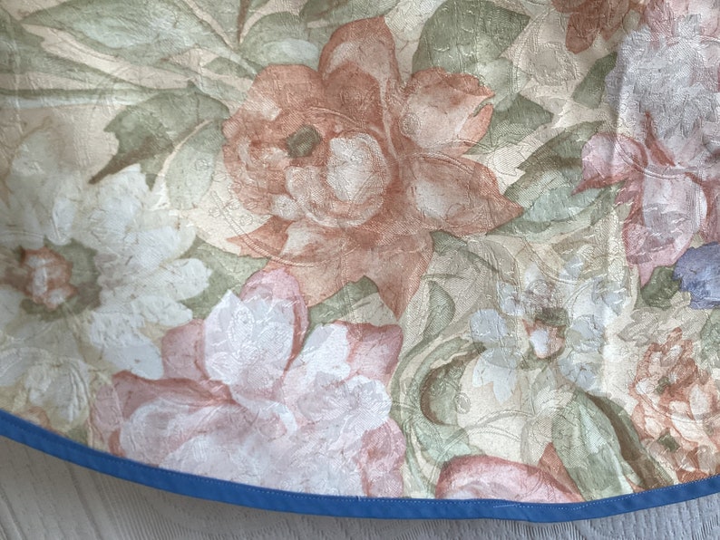 Vintage Round Table Cloth Floral Decor Tea Table Cloth Etsy