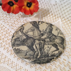 Antieke Franse oude Manover Paris onderzetter gemaakt in Frankrijk