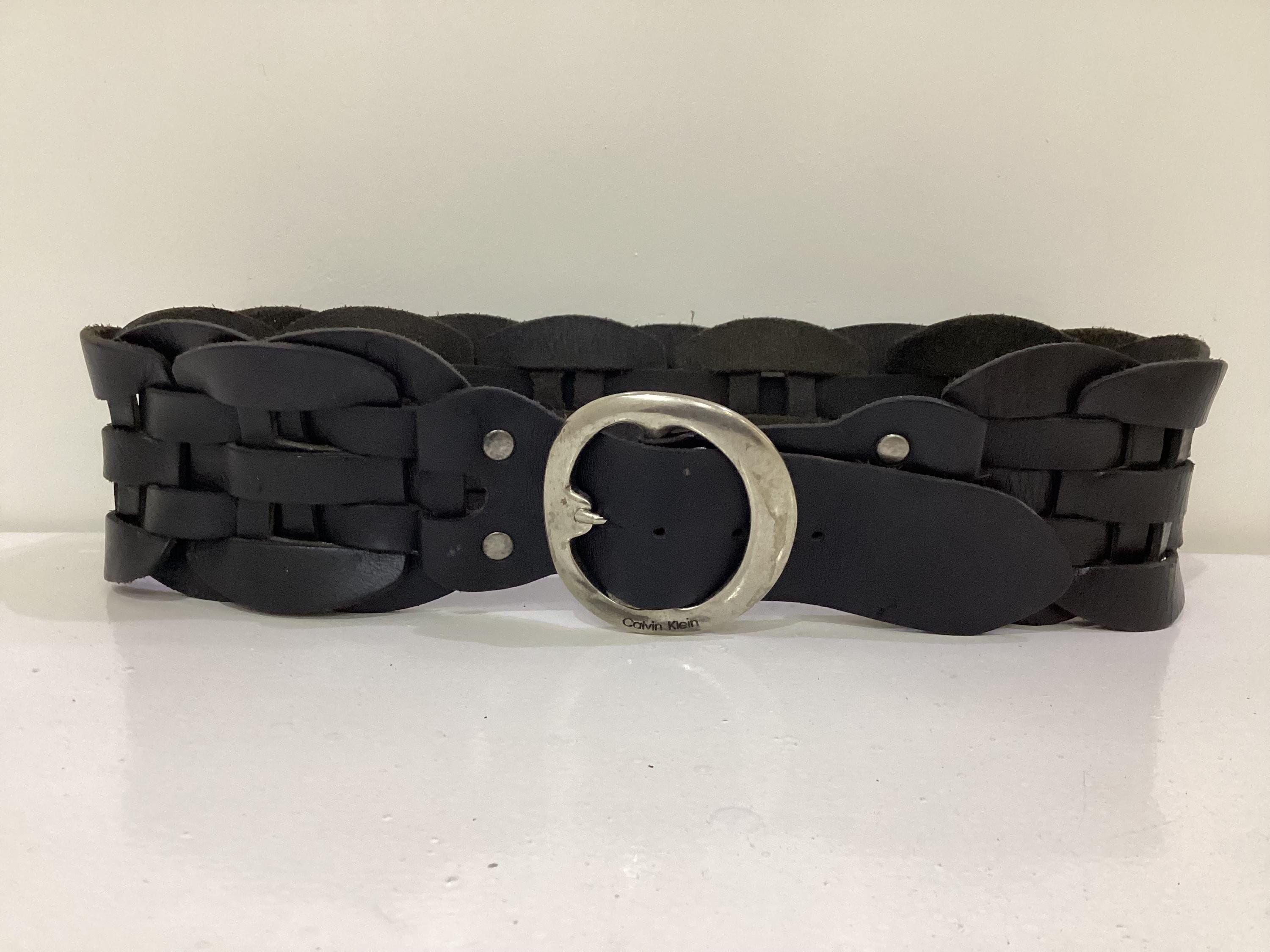 Calvin Klein Jeans Vintage Braided Belt Calvin Klein Mens Blue Classic Braided Belt Size 90 cm | eBay main image 2