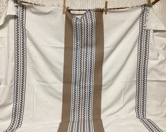 Vintage Rectangular Table Cloth Embroidered Cotton Tablecloth