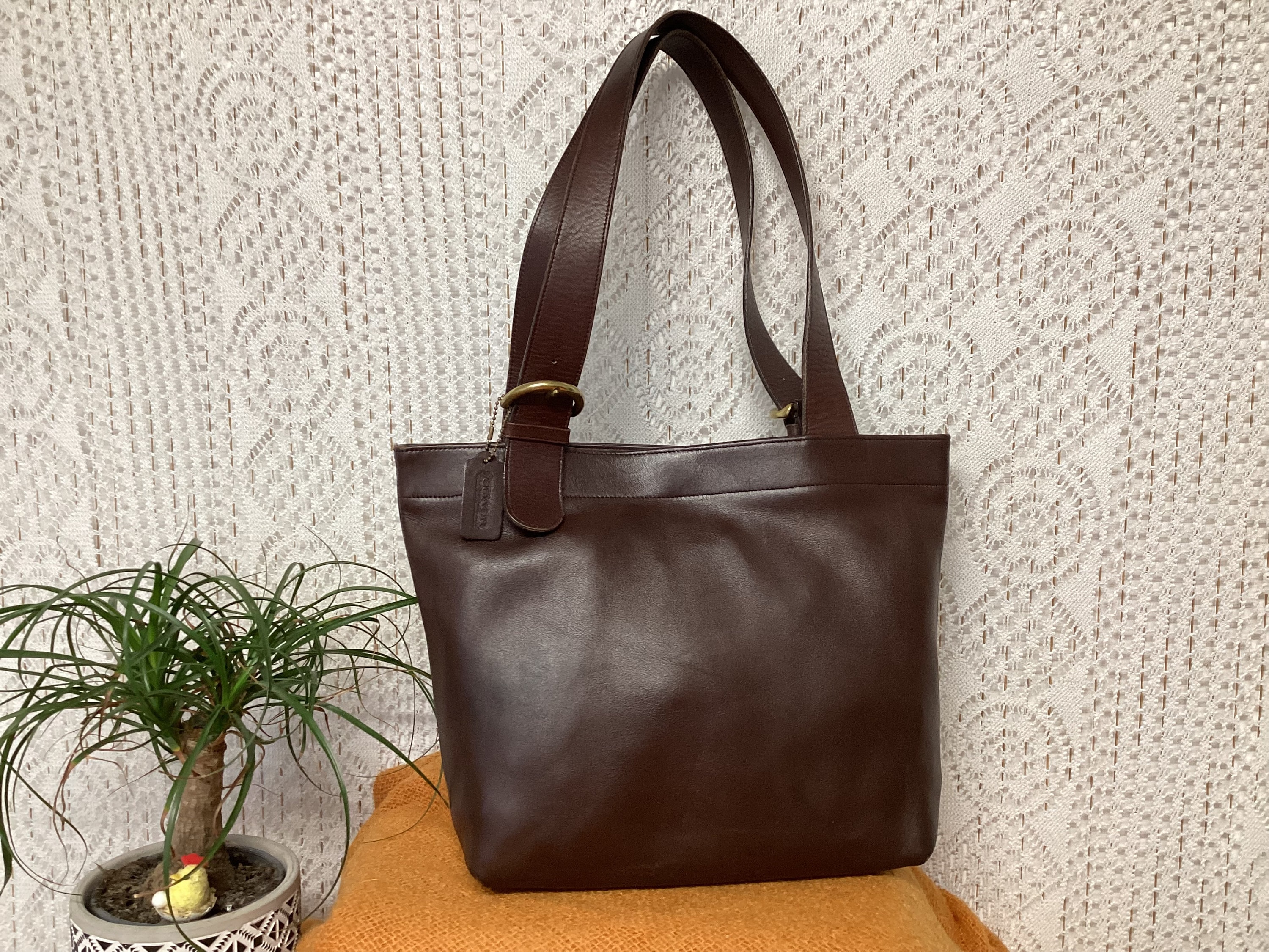Coach Tote Shoulder Bag Vintage Leather Tote Women's Handbag