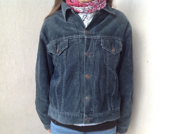Vintage 90s: Levi's Corduroy Trucker Jacket - 70500 - Black (M) - Etsy