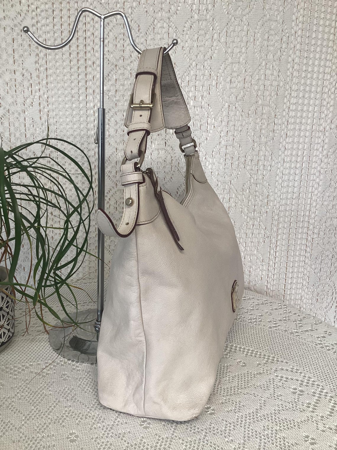 Dooney & Bourke Sac à Main Femme en Cuir Crème Sac Vintage, foto 3 di 5