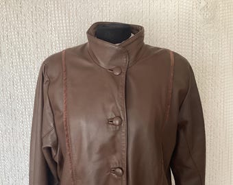 Cuirs Vanifosse Vintage Leather Jacket Size 4 Made in France