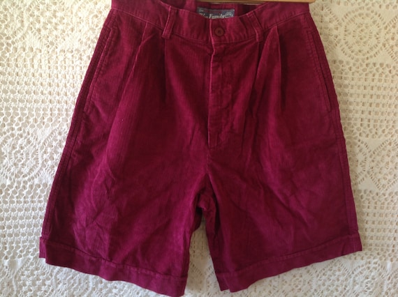 Benetton Short Femme en Velours Vintage Taille 44 Correspond une