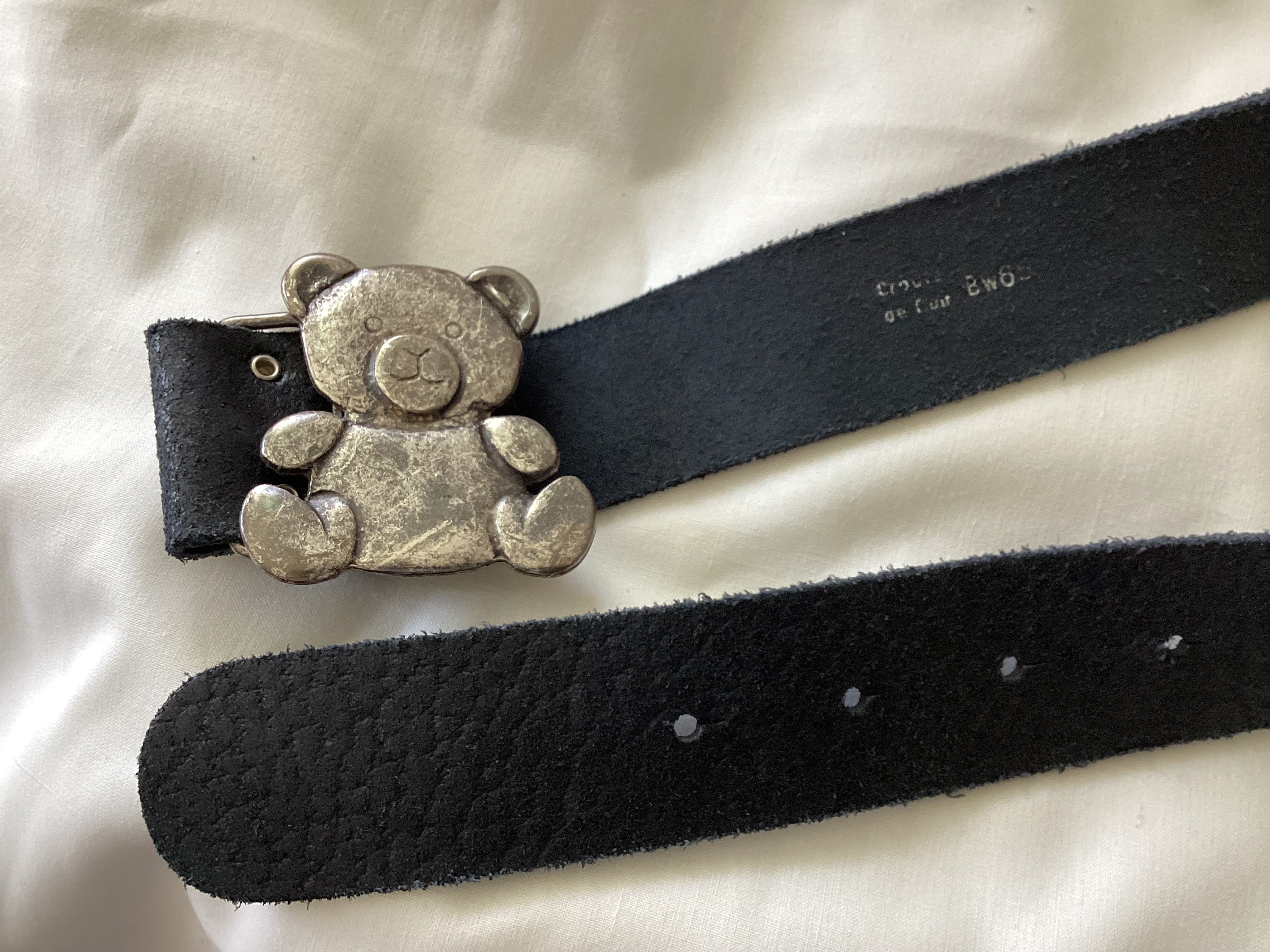 Vintage Leather Belt With Bear Shaped Buckle - Etsy Vintage Leather Belt With Bear Shaped Buckle - Etsy
