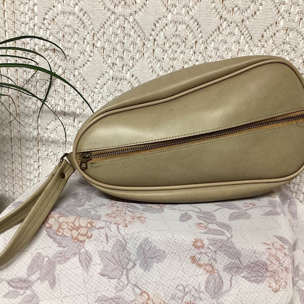 Vintage Faux Leather Pencil Case Bag Old Shoe Bag Vinyl Carrying Bag