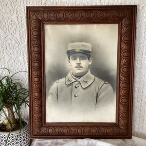 Old Photo Portrait of a Soldier 1921 Wall Decoration L. Pollet