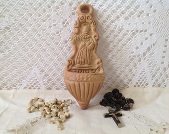 Vintage Terracotta Clam Holy Water