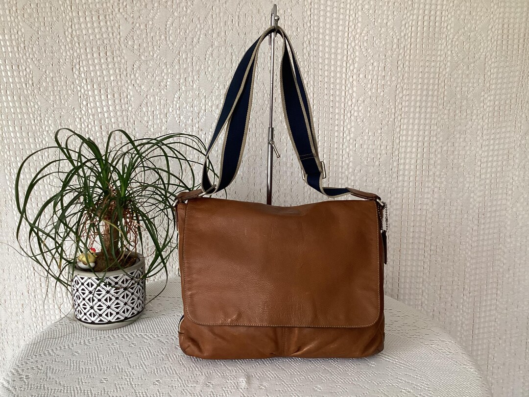 Coach Vintage Brown Leather Crossbody Bag Coach Flap Satchel