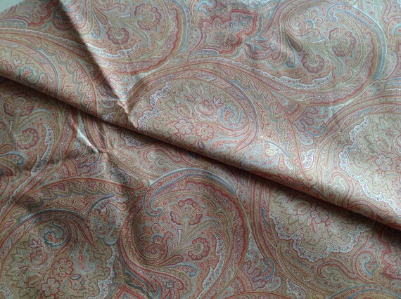 Coupon De Tissu Vintage Ancien - Motif Floral Jaune - 100% Coton - Parfait Pour Patchwork, Déco