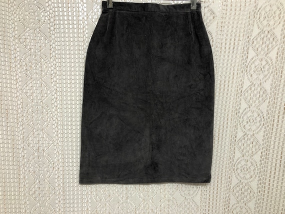 Women's Skirt Vintage Corduroy Ribbed Size 42 Wom… - image 1