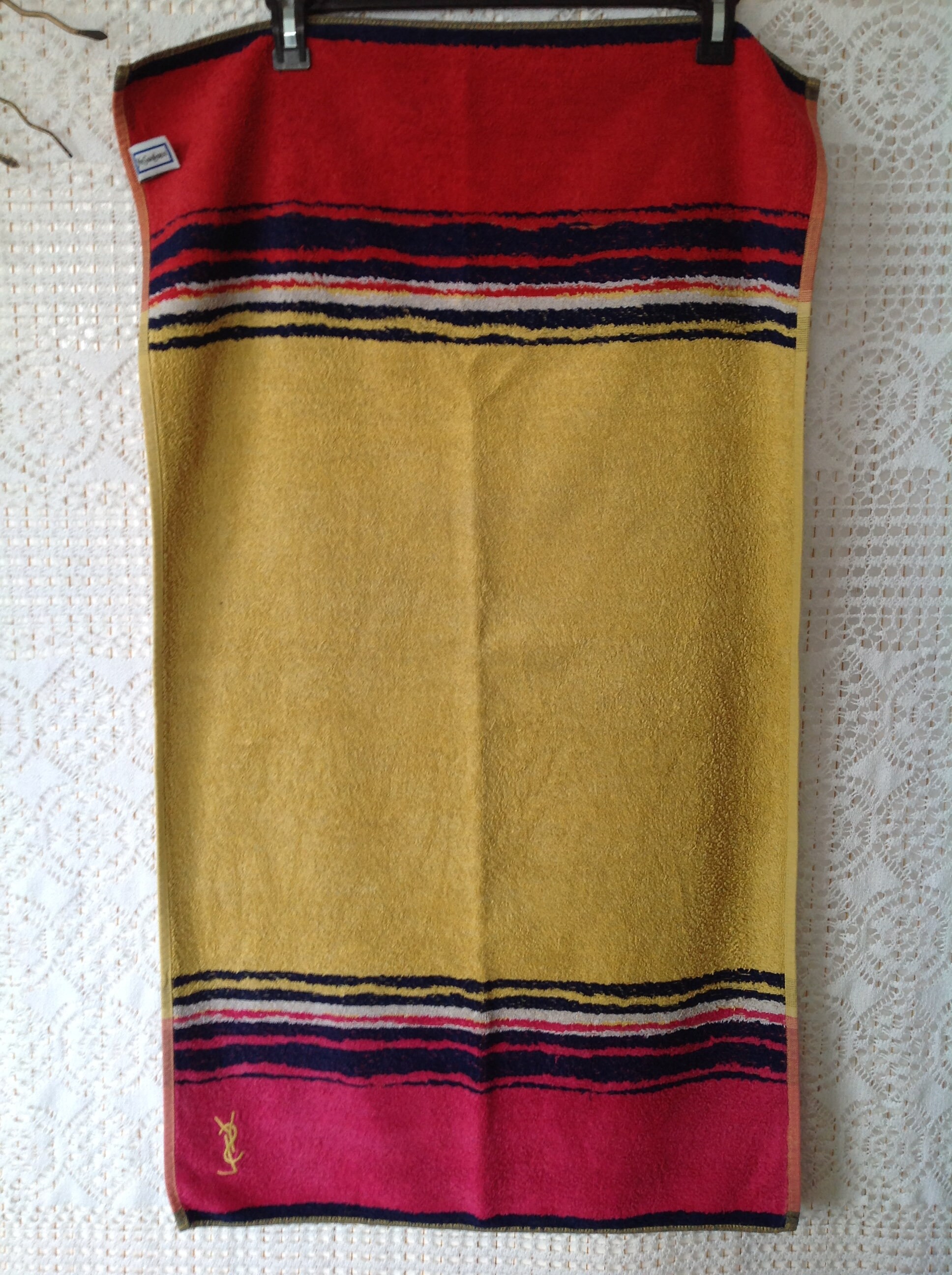 Authentic Yves Saint Laurent Vintage Hand Towel Guest Towel Bath Towel Made in France Etsy Ireland