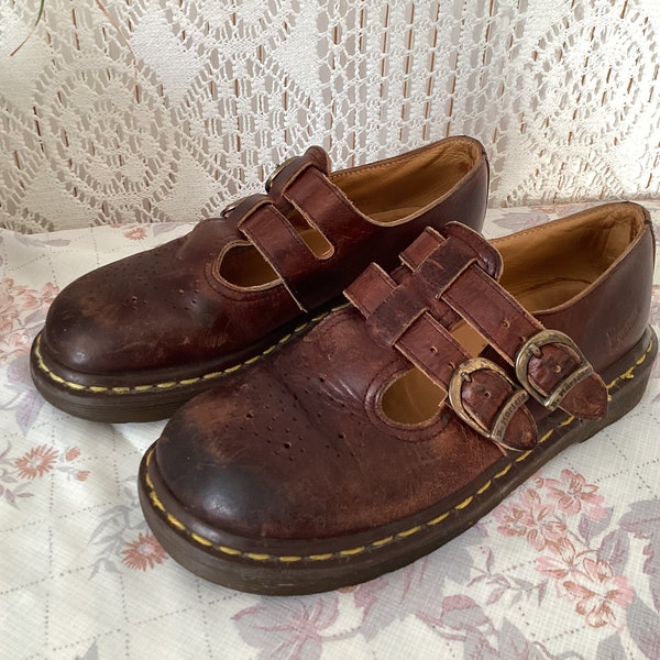Bottines Dr. Martens Vintage Modèle 8435 - Pointure 37 - Cuir Marron - Occasion
