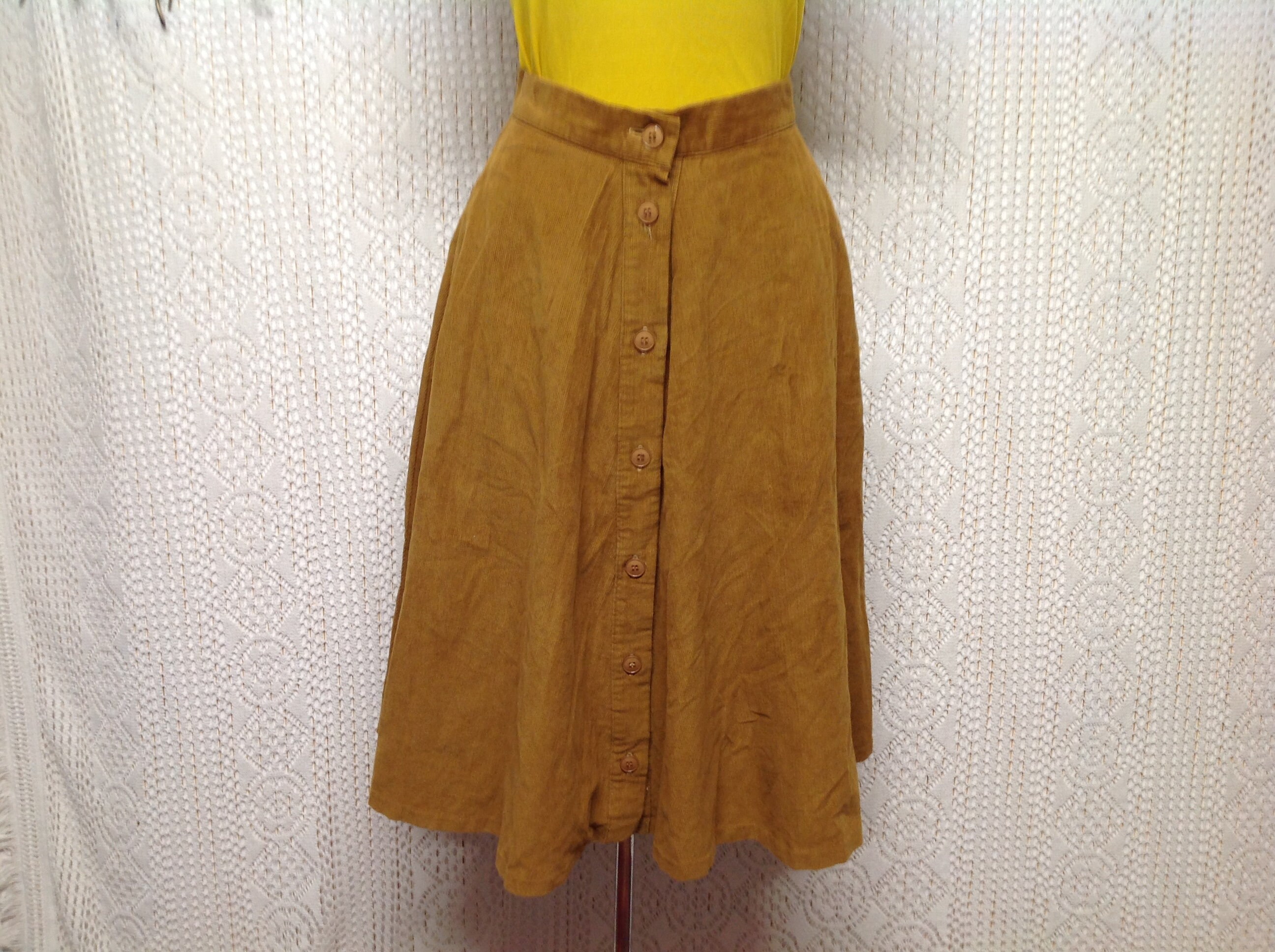 Skirt Woman Vintage Velvet Skirt Evasée Size 36/38 Made of France