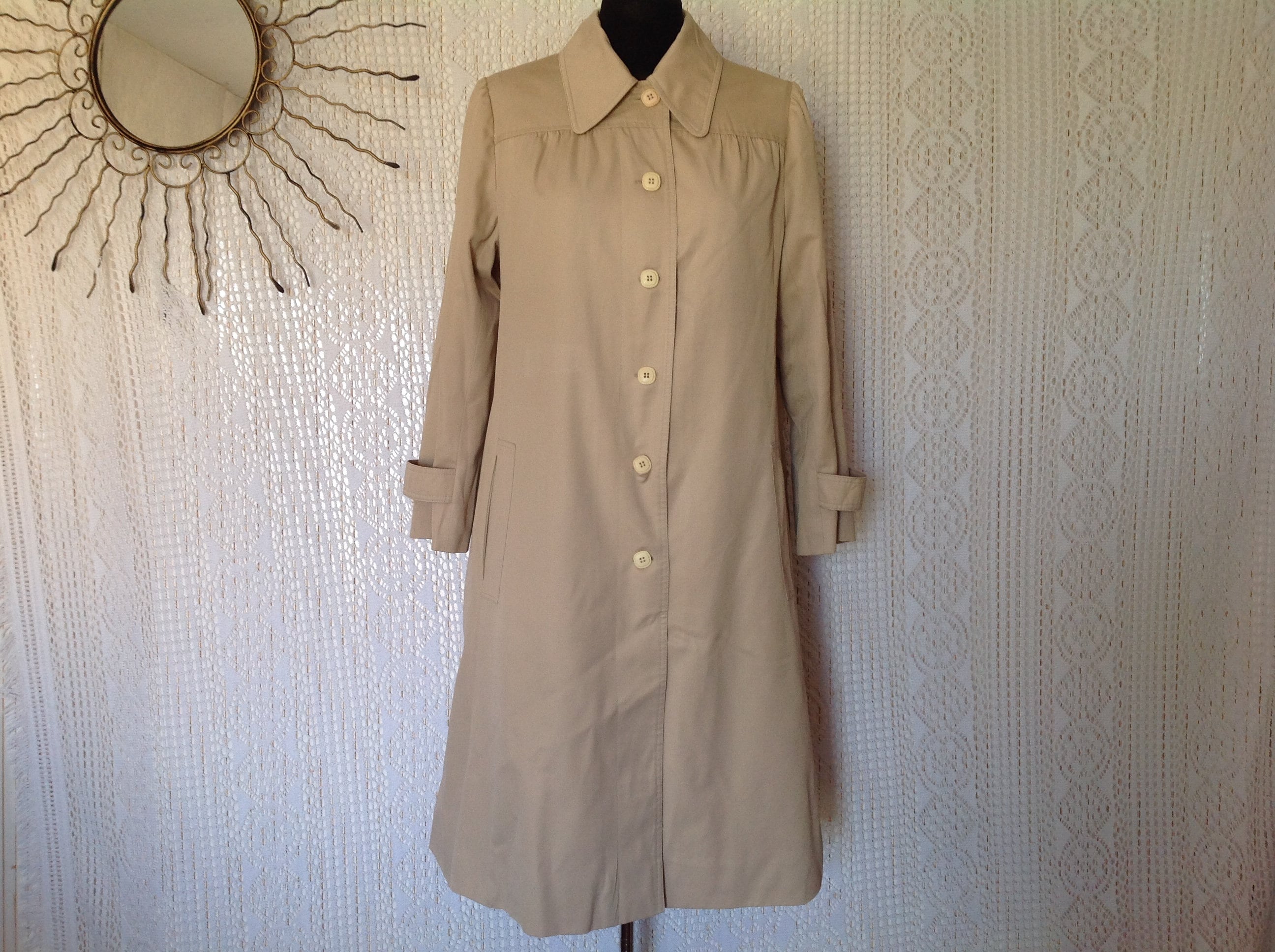 Claude Havrey Paris Coat Trench-coat Vintage Size 4042/44