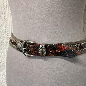 Nanni Vintage Chainmail and Leather Belt Made in Italy  display picture 3