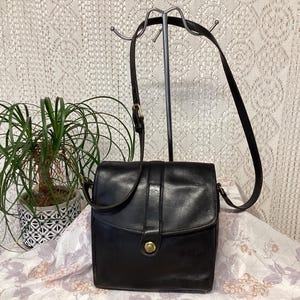 Vintage Coach Handbag Black Leather Shoulder Bag Vintage Coach