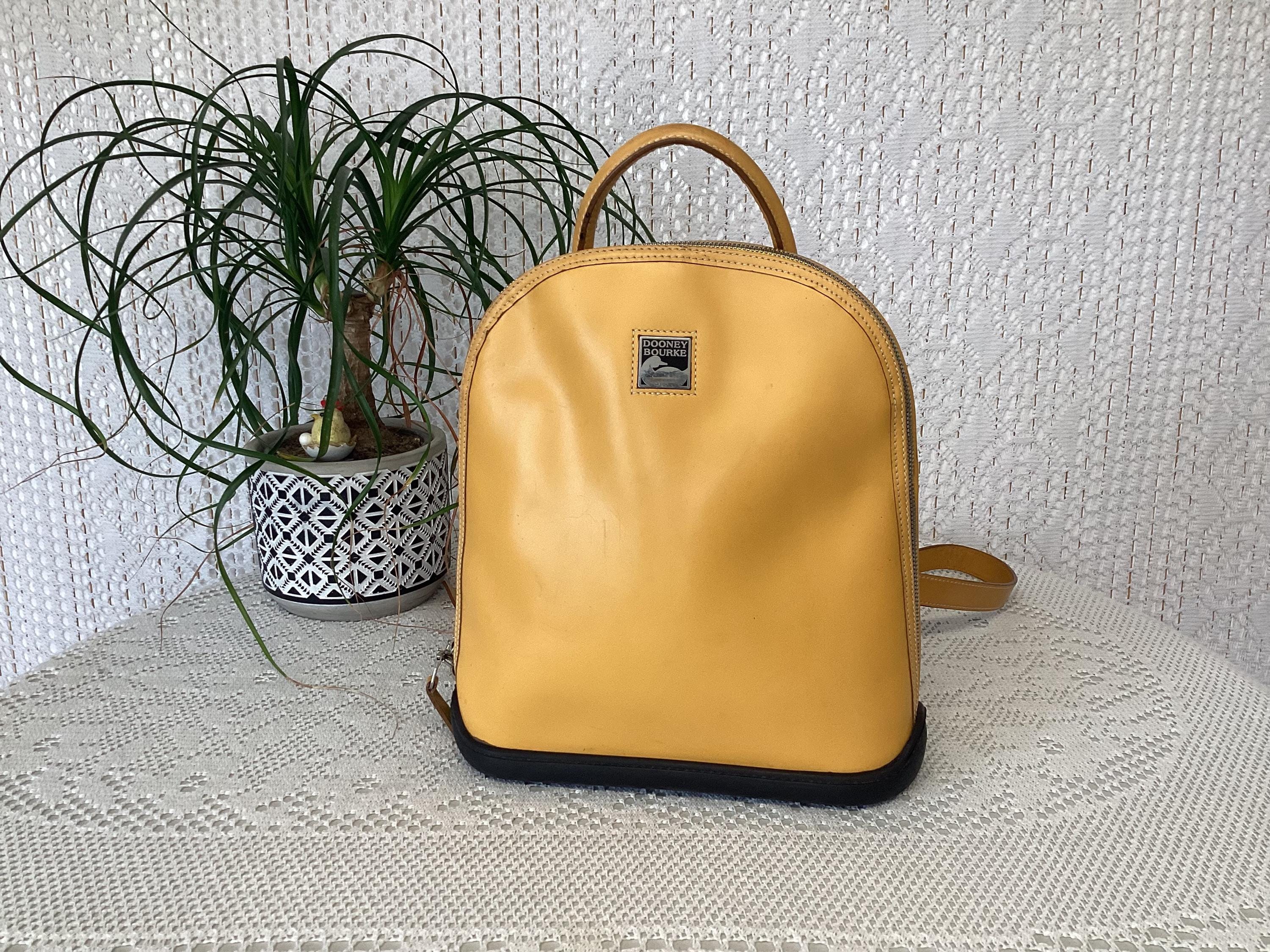 Dooney & Bourke Yellow Leather Backpack Dooney & Bourke Yellow Pebble Leather | Mercari main image 2