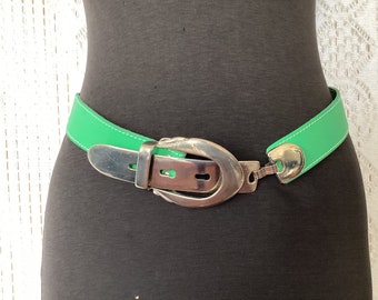 Ceinture En Cuir Véritable François Jacquin - Taille 85, Noir - Occasion De Qualité