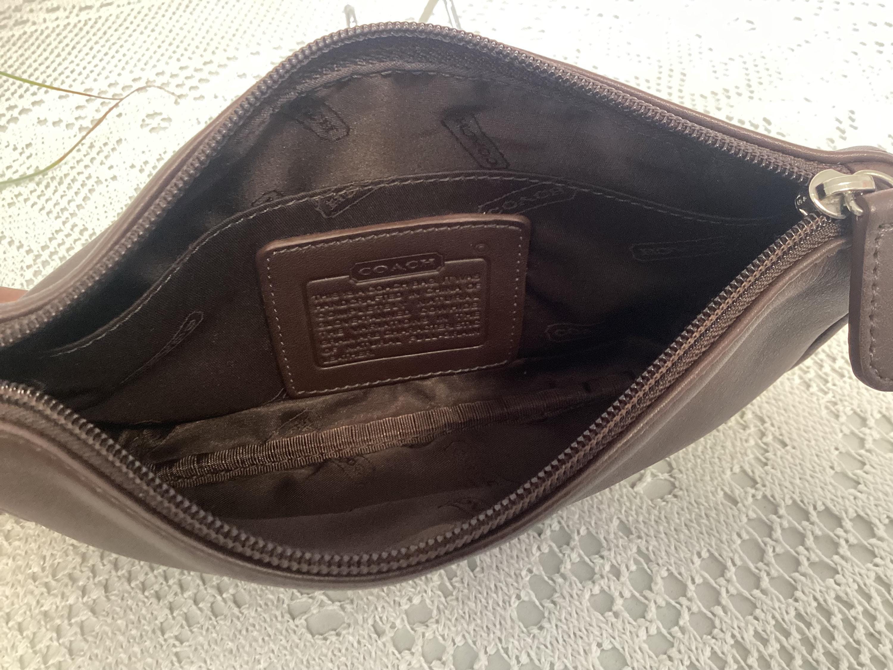 Coach Brown Leather Zipper Pouch Coach Vintage Leather Satchel Bag