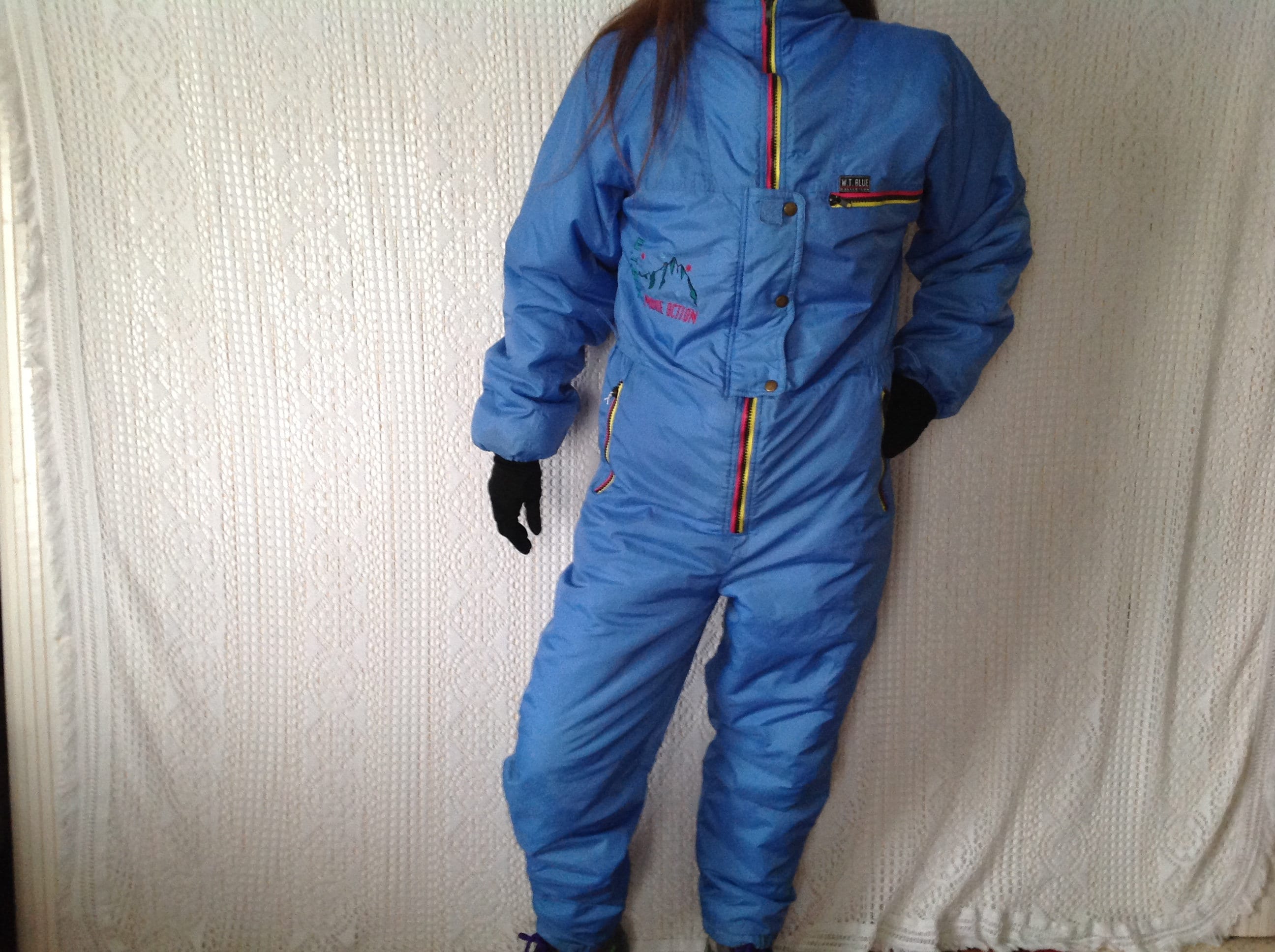 Heren Sportkleding en accessoires Heren Kleding Sportkleding en accessoires  Buitenkleding Salopette ski bleue marine vintage taille 42 dance4life.com
