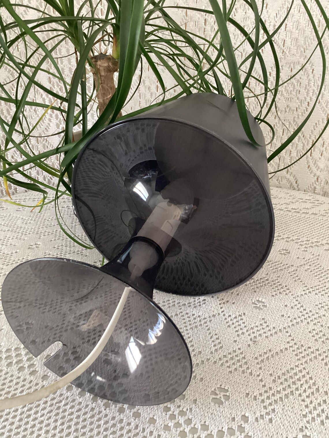 Lampe de Table Lampe de Chevet Vintage Lampe Champignon Lampan Design Magnus Eleback & Carl Ojerstam Made in Hungary Lampe Grise, foto 3 di 5