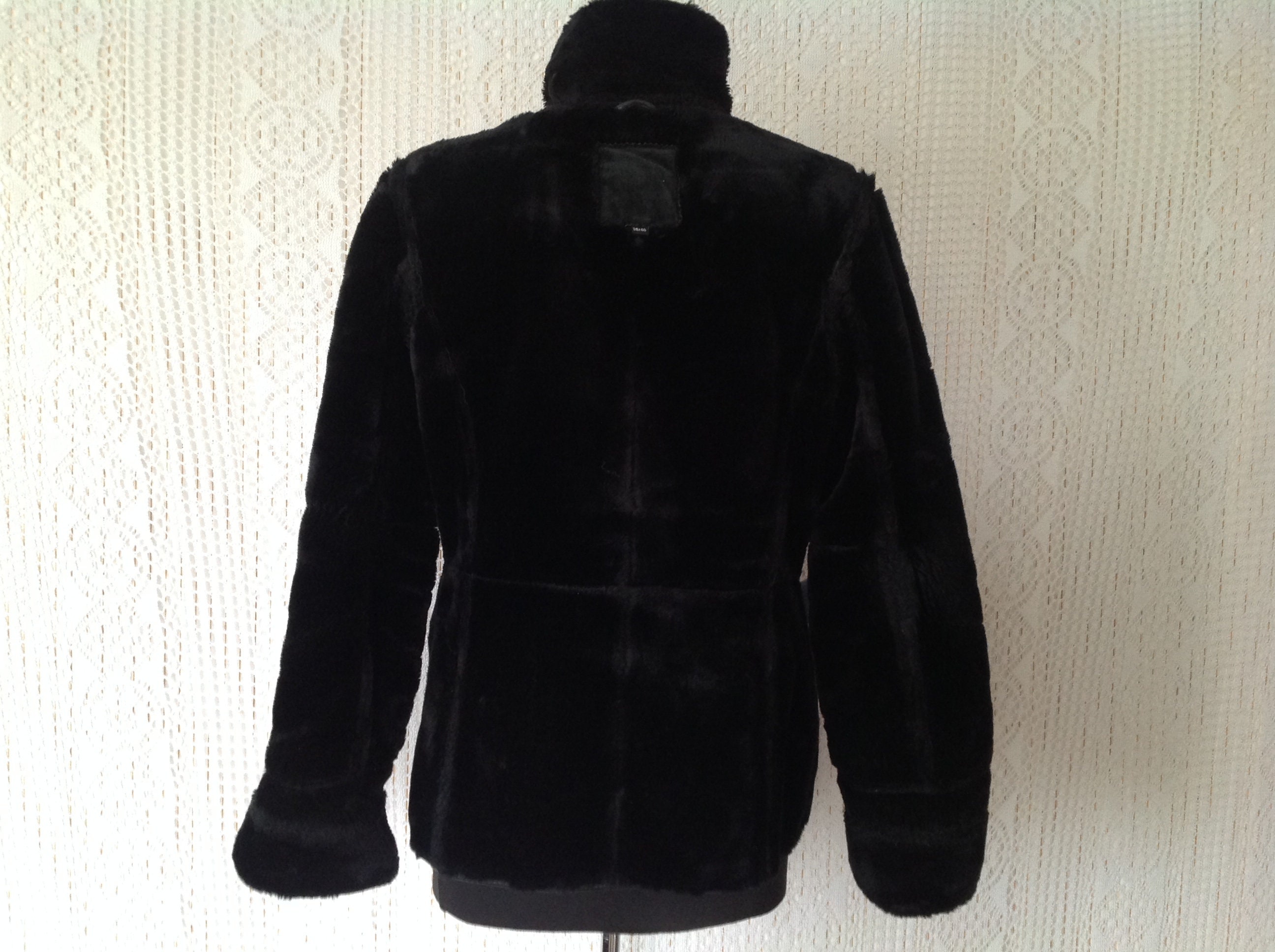 Veste en Croute de Porc Vintage Taille 38 40 Manteau veste Hiver Veste en Cuir Noir Veste Femme Veste Croute de Porc Lainee Etsy Canada